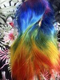 Радужный парик радуга
