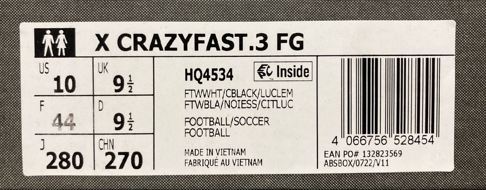 Футболни бутонки ADIDAS PERFORMANCE X Crazyfast.3 Multi-Ground Boots