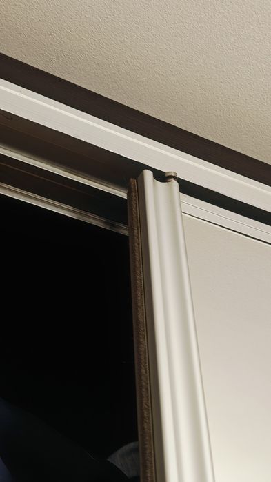 Dulap / Dressing cu uși glisante și oglinzi - 3,35 m - lemn maro