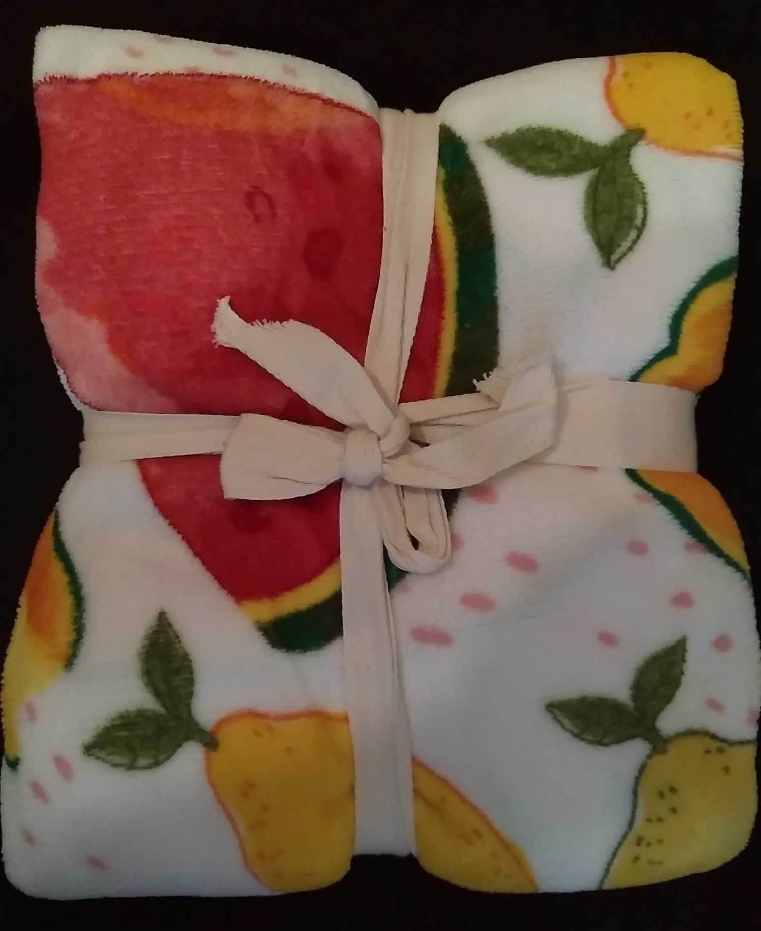 Pătură - NOUA - cu Etichetă - cu fructe exotice