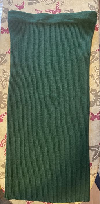 Fuste midi, Demira 100% lana, fusta alba plasa + esapdrile 37,5