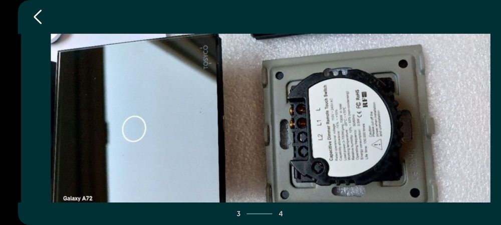 Intrerupatoare tactile dimmer variator tensiune negre cu telecomandă