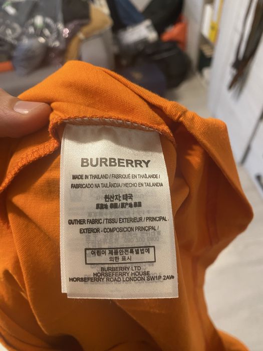 Tricou Burberry orange/portocaliu