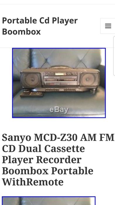 Sanyo Cd stereo double cassette model MCD-Z30 radio casetofon solid