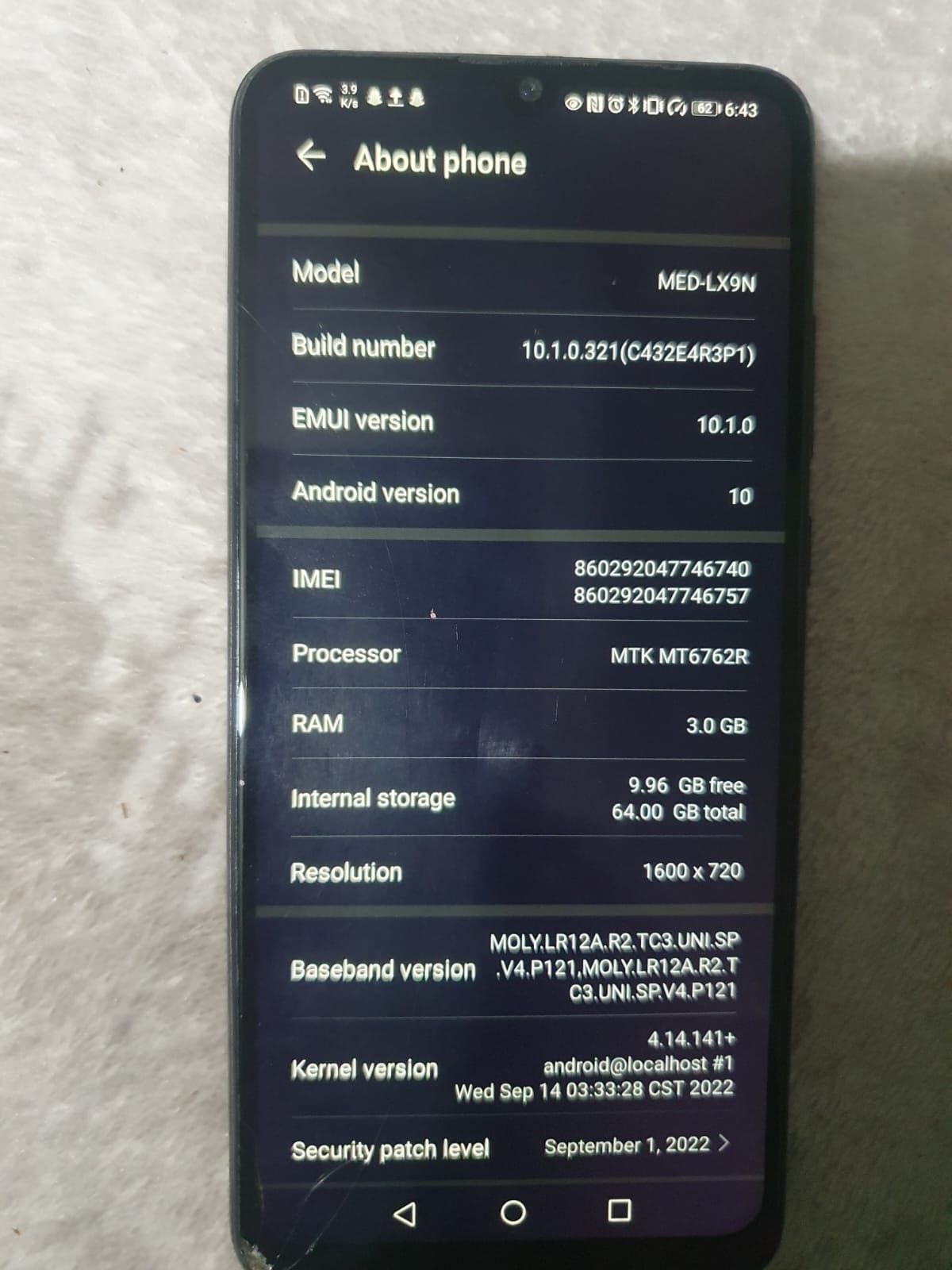 Huawei y6p 2020 400 lei