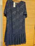 Rochie elegantă albastru/auriu