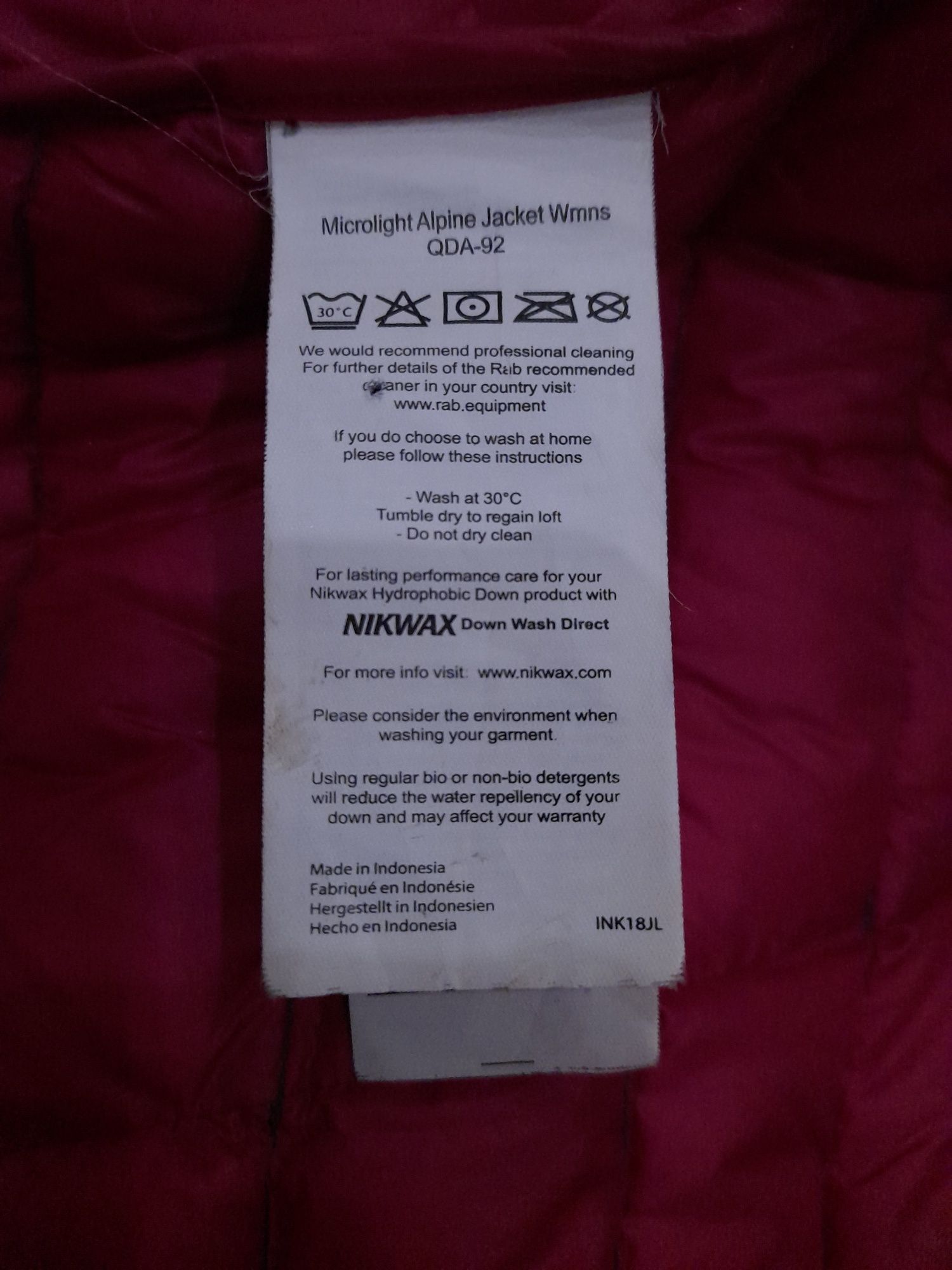 Дамско пухено яке RAB - Microlight Alpine Jacket