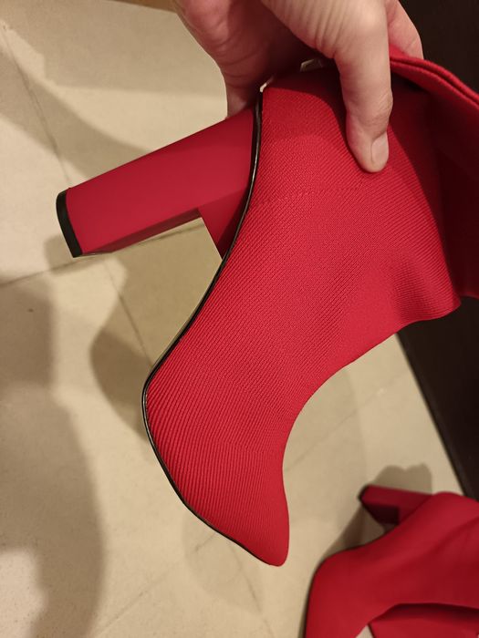 Cizme Zara peste genunchi, rosii