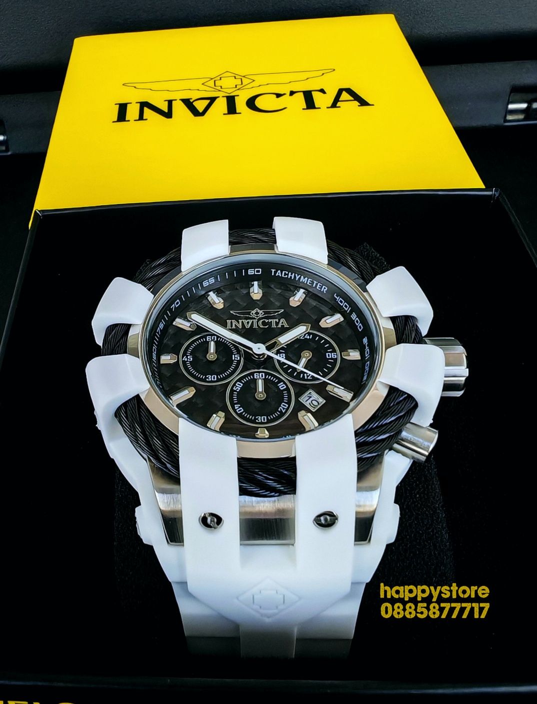 INVICTA Bolt Shock white 54 mm, Инвикта нов ръчен часовник