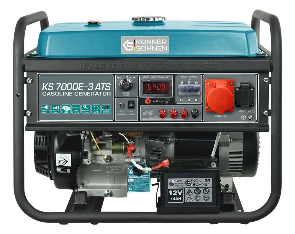 Generator curent pe benzina cu ATS 400V 5,5 kW Konner KS 7000E-3 ATS