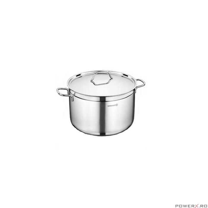 Oala cu capac din inox, 26X16cm 8.5litri, compatibila cu toate