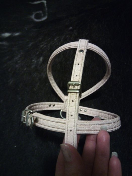 нежен бледорозов нагръдник с камъчета