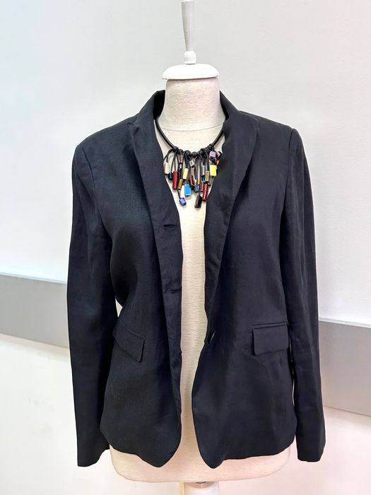 Massimo Dutti ленено страхотно черно сако актуален модел