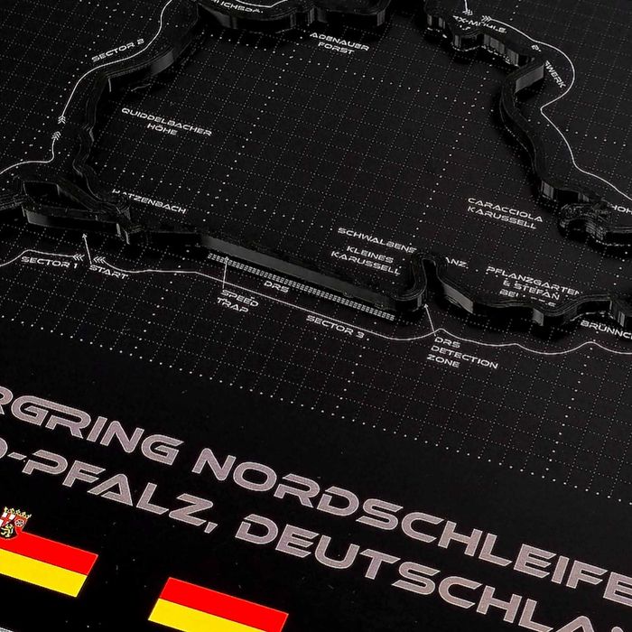 Nürburgring – Hartă 3D circuit Formula 1 German GP • GPX Collection