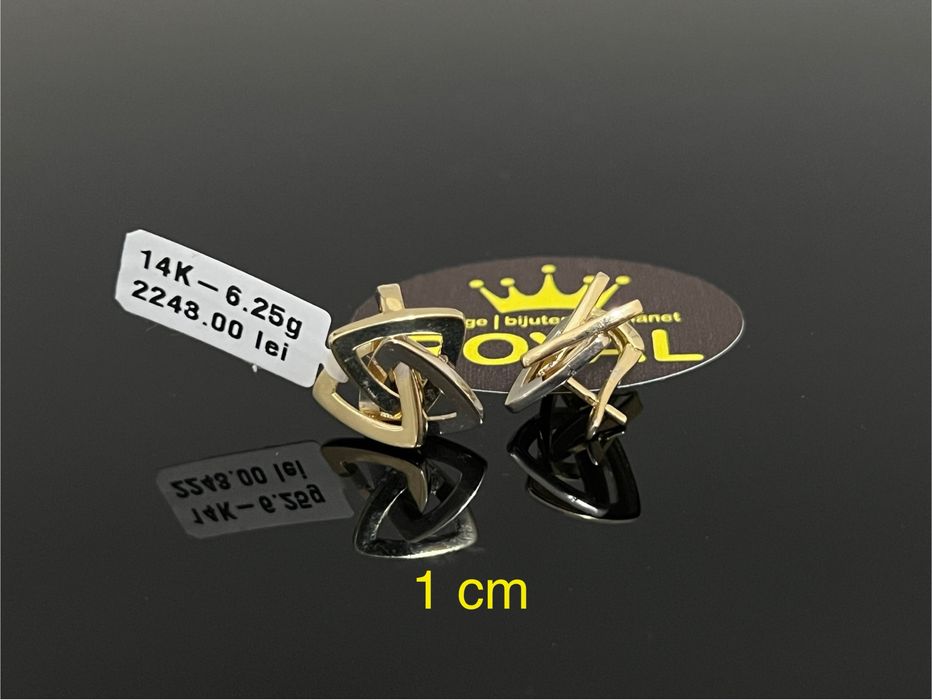 Bijuteria Royal CB : Cercei dama aur 14k 6,25gr