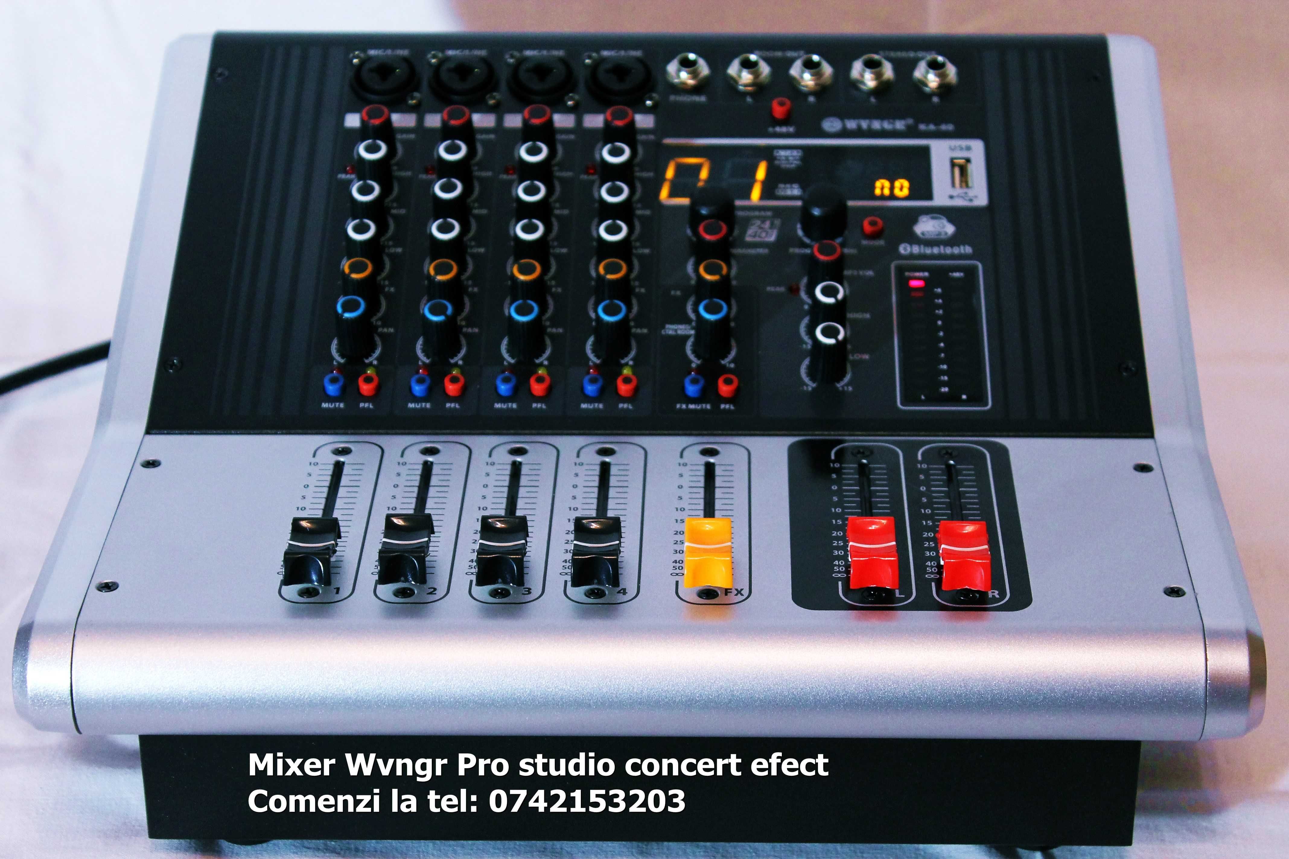 Mixer cu putere Wvngr Pro V2 studio Amplificator Recorder 2 X 340 W