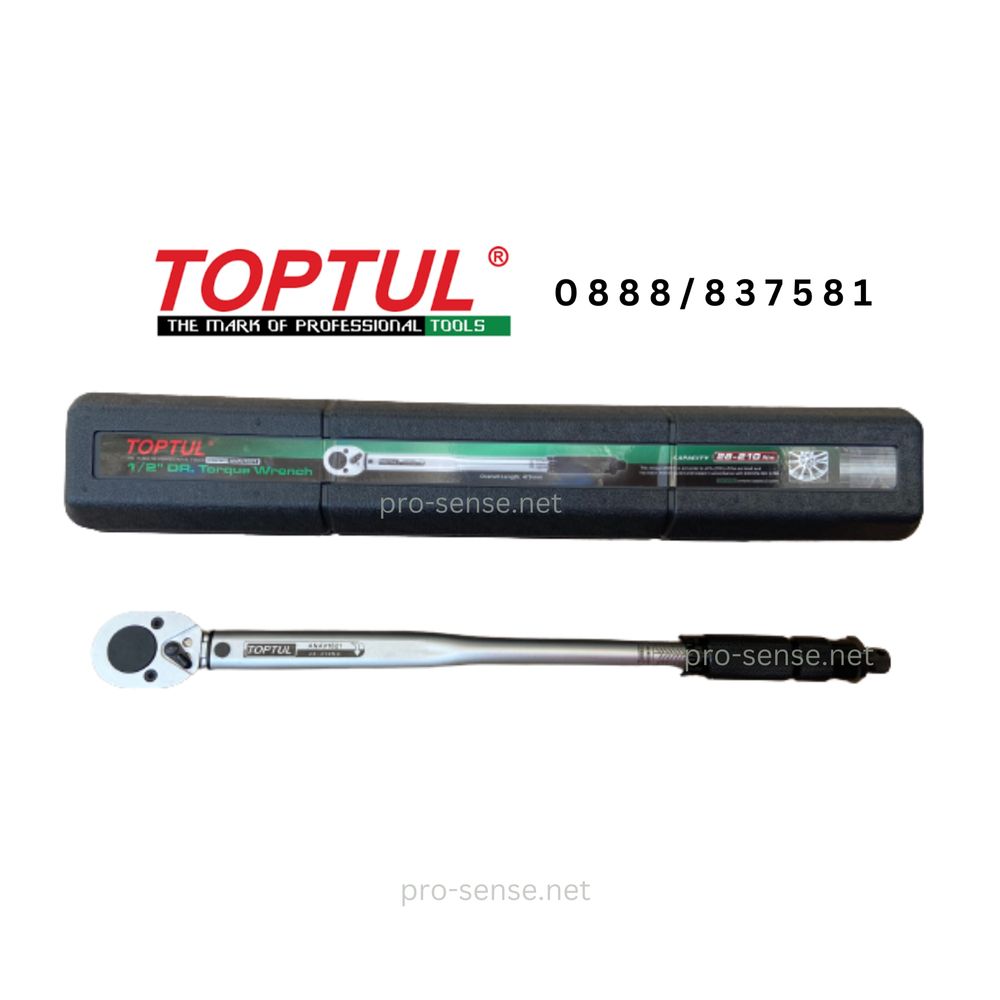 Професионален Динамометричен Ключ 1/2” 28-210 Nm TOPTUL