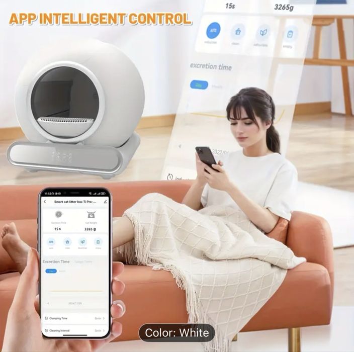 Самопочистваща се електронна тоалетна за котки