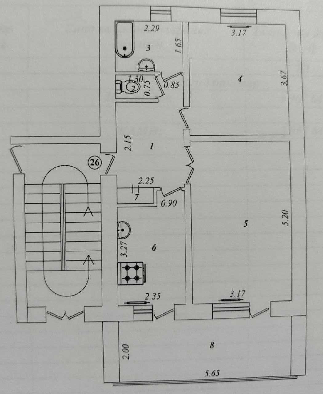 Метро Чиланзар ул. Наккашлык. 2/2/4 кирпичный дом 77 серии. Балкон 2×6