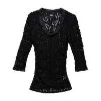 Дамска лятна рокля туника Dolce & Gabbana Black Mesh Mini Dress