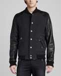 Pierre Balmain leather and cotton M