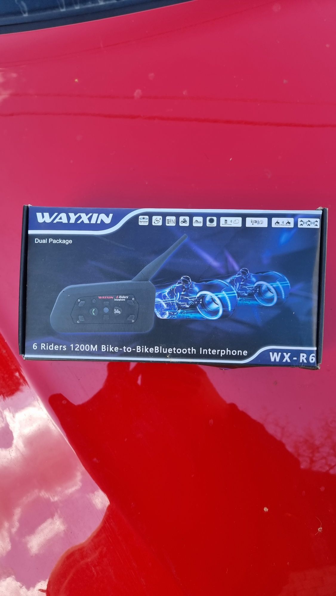 Intercom moto/bike WAYXIN R6 (intercom bluetooth interphone)