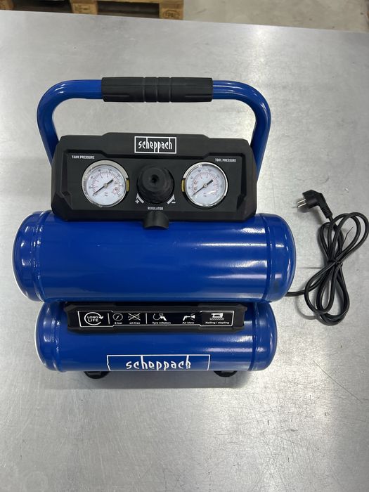 Безмаслен компресор Scheppach HC10 Twin-8 бара,750W