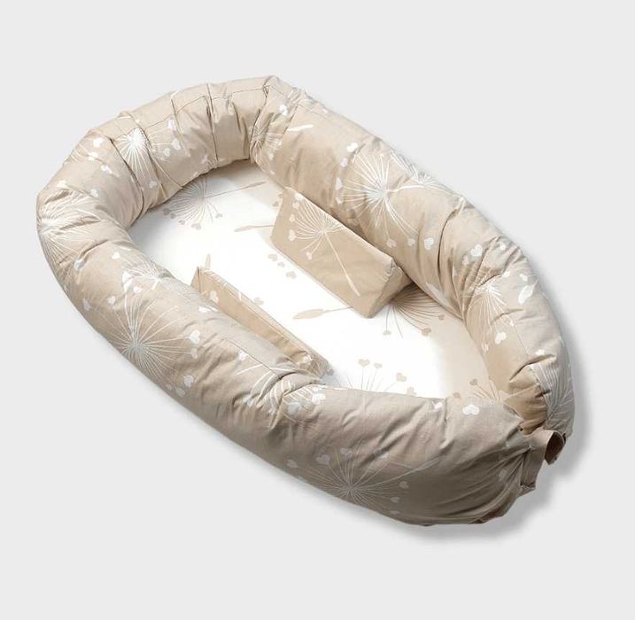 Rainy Бебешко гнездо за новородено Стандарт Бежови глухарчета