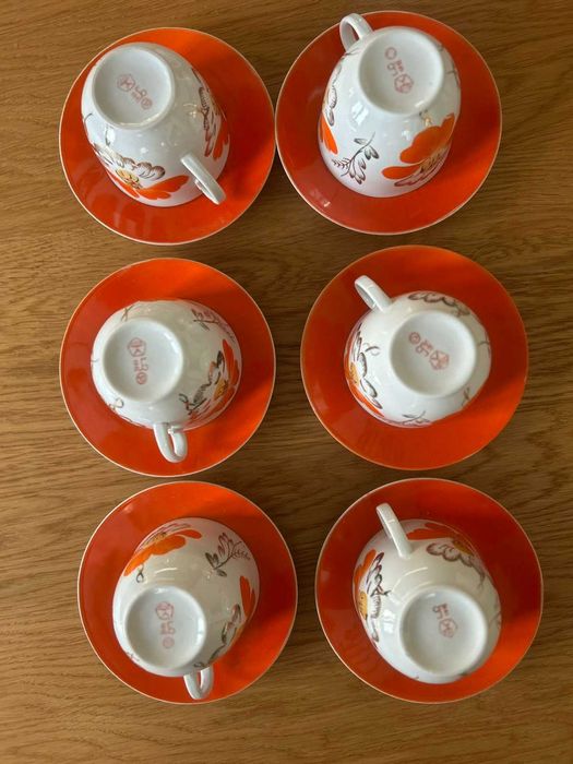 Старинен руски сервиз за чай (200 мл.), закупен около 1980г.