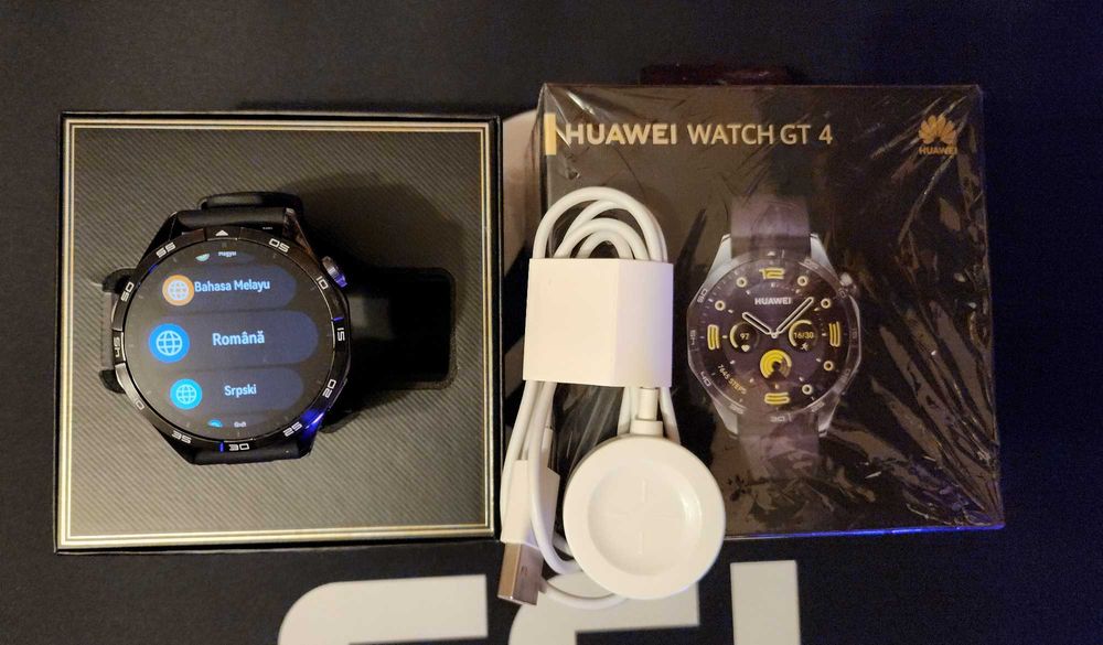 Smartwatch HUAWEI Watch GT4 46mm, GPS, Android/iOS, Black, Ca nou