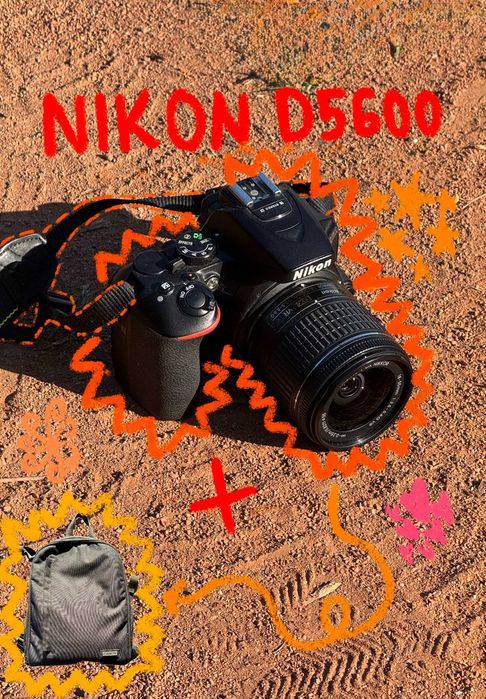 Продавам Nikon D5600 с обектив + аксесоари – Отлично състояние!