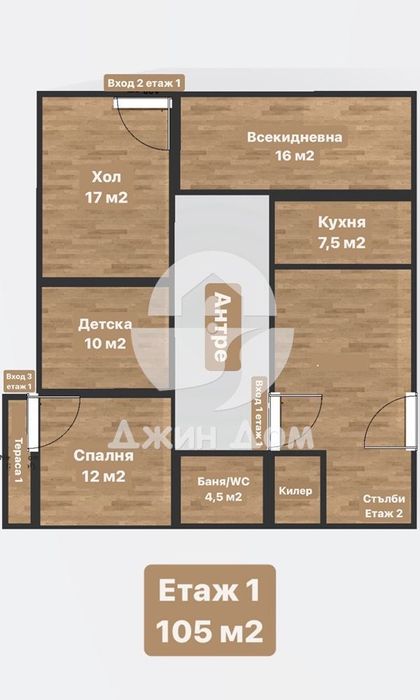 Двуетажна къща с двор в гр. Айтос