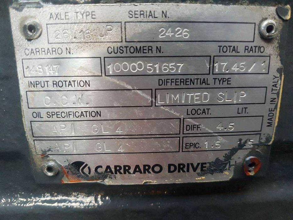 Axa Carraro 26.16UP - Piese de schimb Carraro