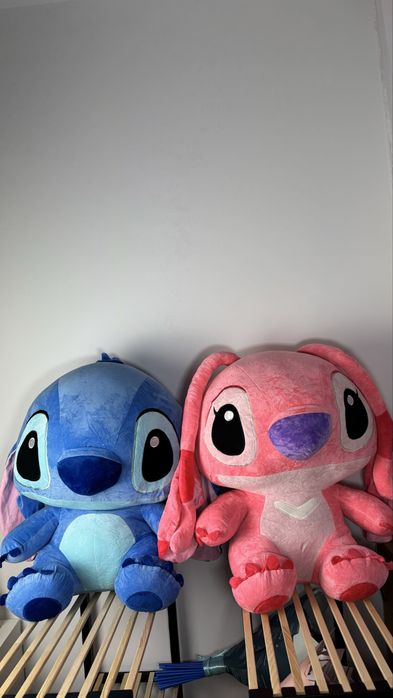 Ursulet Stitch Gigant Roz Albastru 80cm