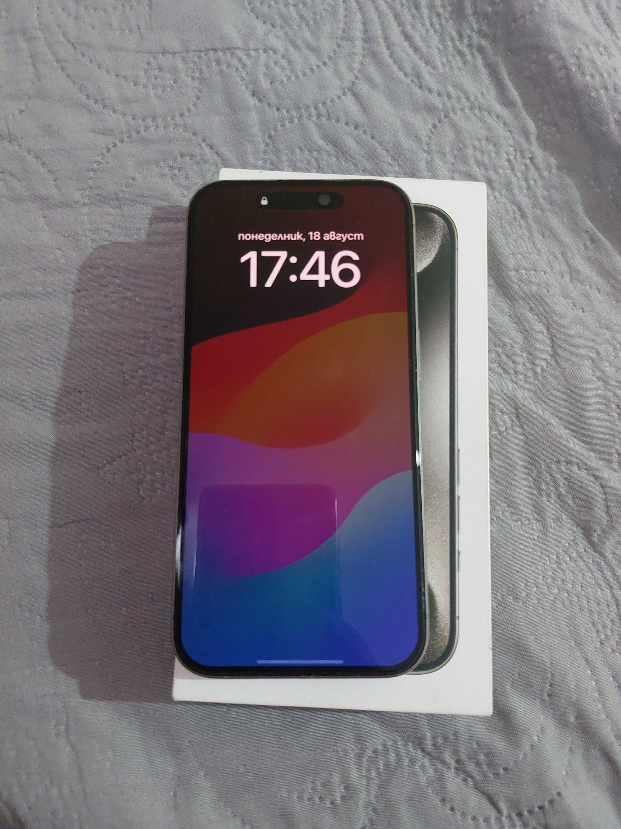 IPhone 15 pro телефона е като чисто нов и има гаранция