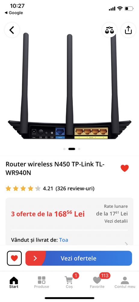 Router wireless N450 TP-Link TL-WR940N