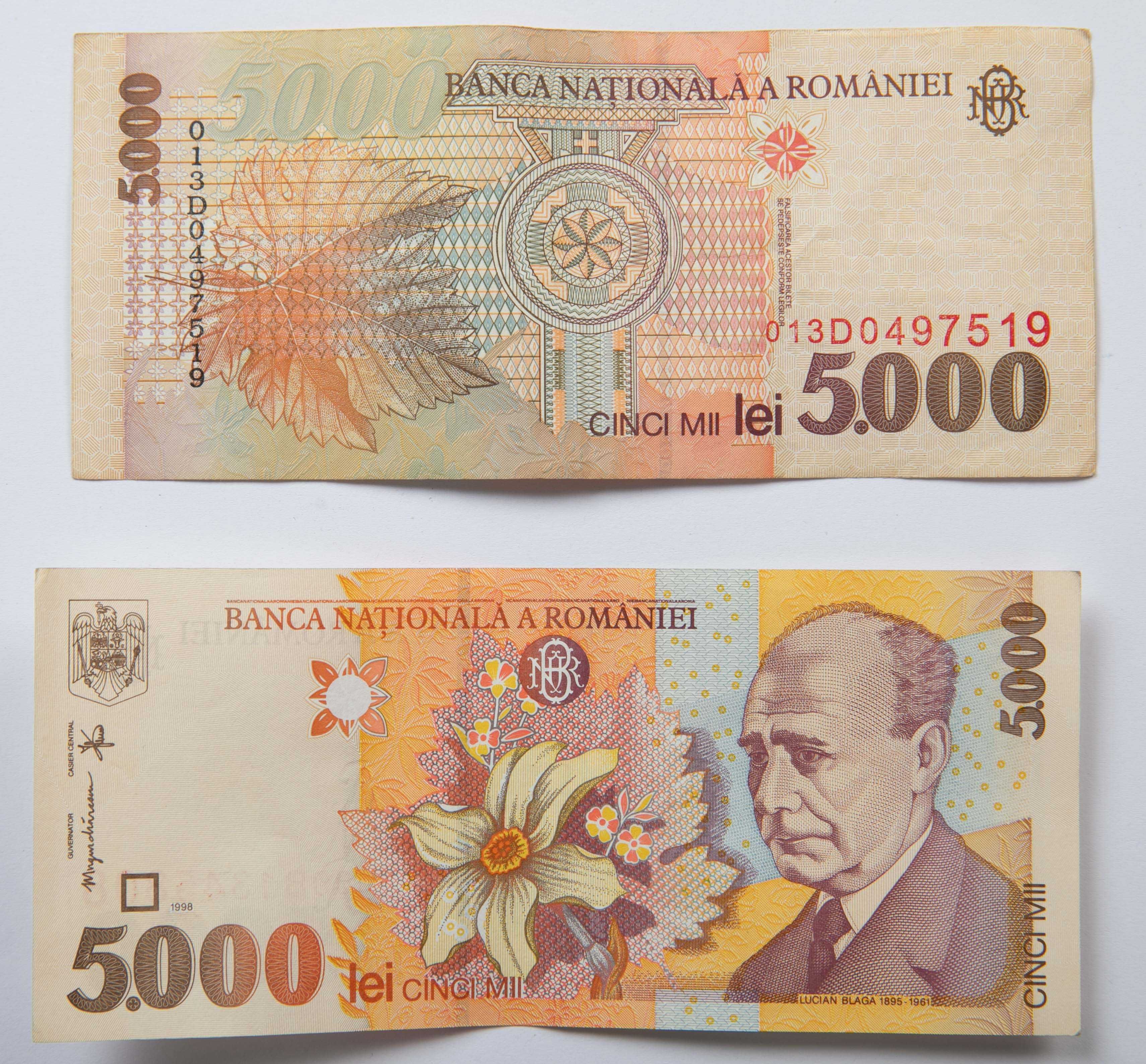 Bacnota 5000 lei 1998