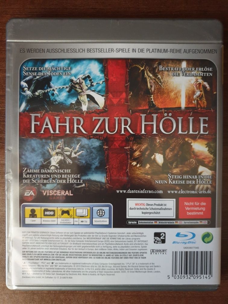 Dantes Inferno Platinum PS3/Playstation 3