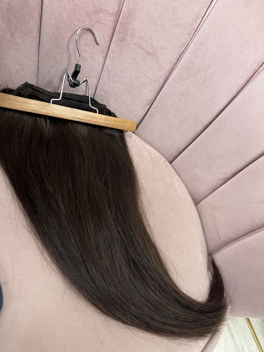 Екстеншъни естествена индийска коса на треса- 200 гр