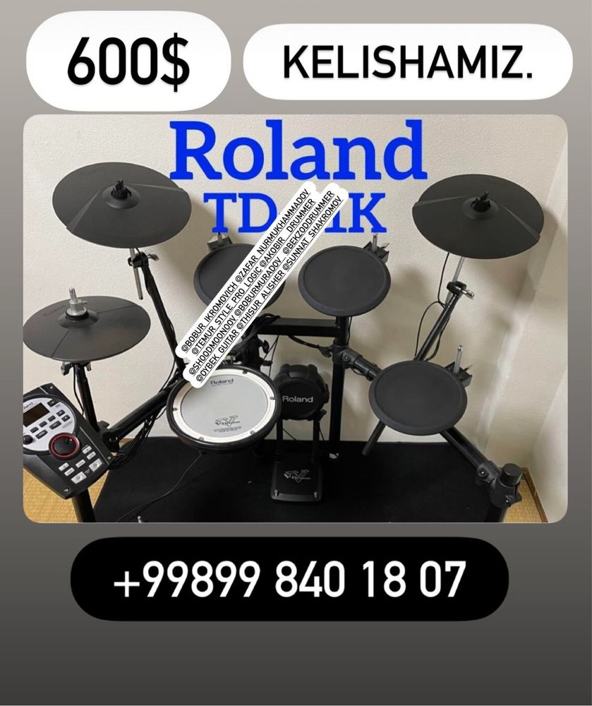 BARABAN Roland TD 11 K 600 $ kelishamiz