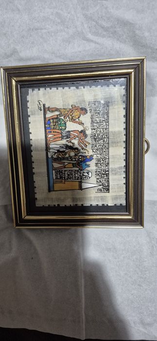 tablou egiptean autentic pe lemn și papirus – “Morice”
