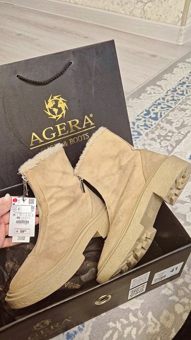 Сапоги замша..Ботинка