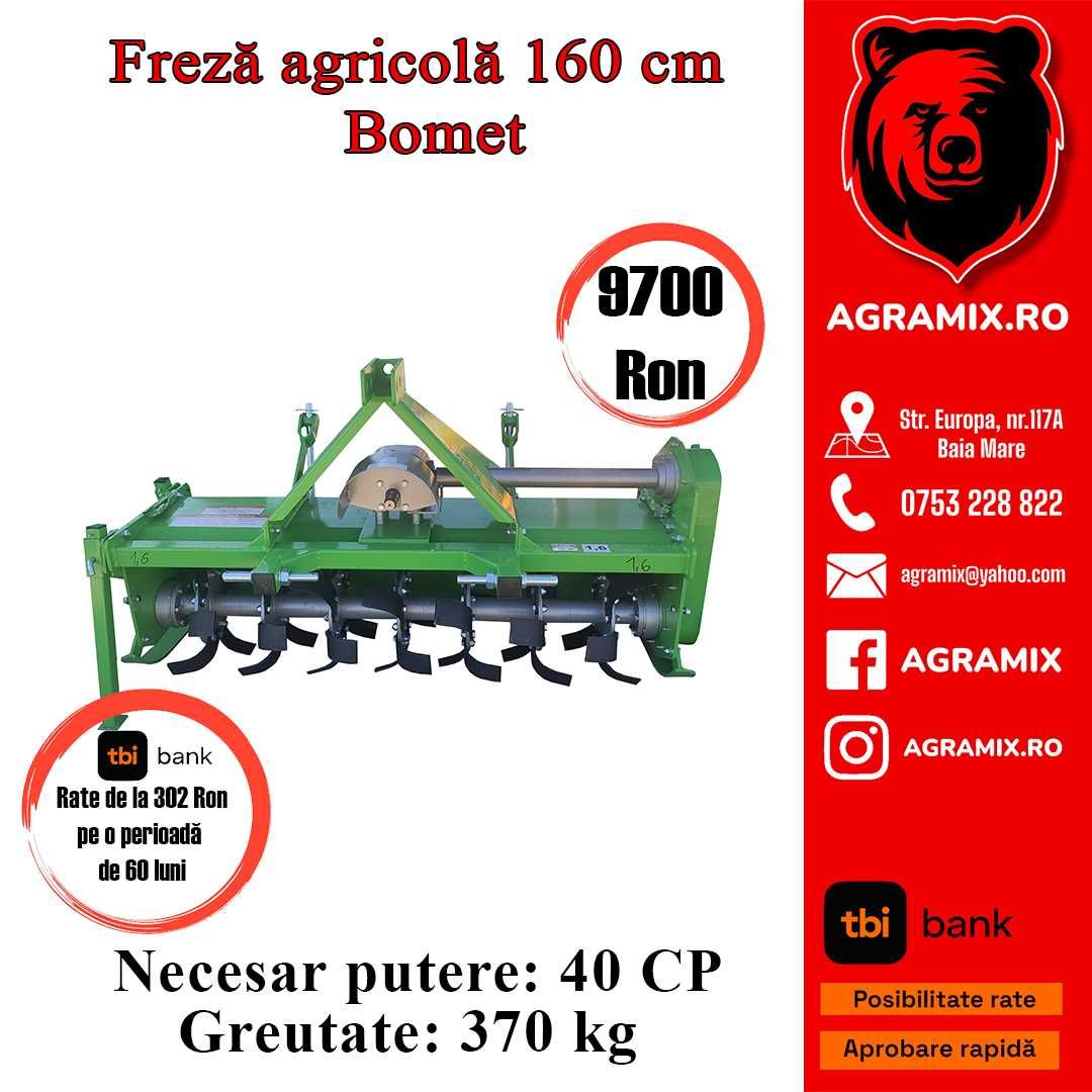 Freza agricola verde Bomet de 160cm NOUA 200cm freza 100 cm Agramix