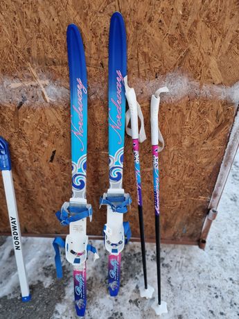 Лыжи детские с палками и креплением 2-5лет