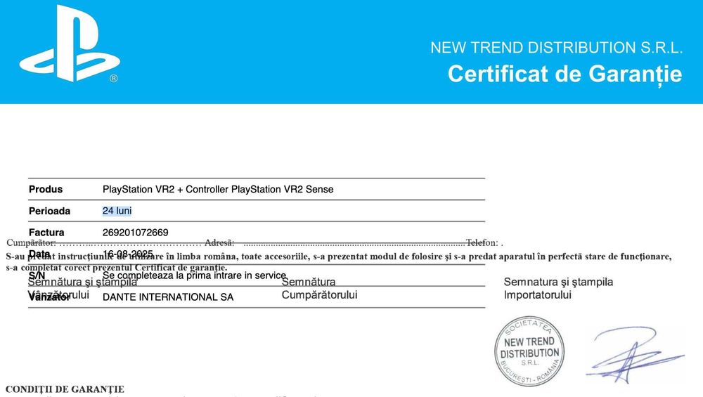 Ochelari VR2 si 2 buc Controller PlayStation VR2 Sense - Garantie 2ani