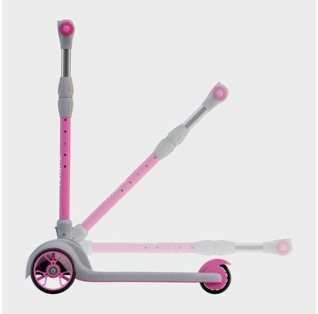 Trotineta electrica pentru copii cu LED, Tulano Rookie 15, roz