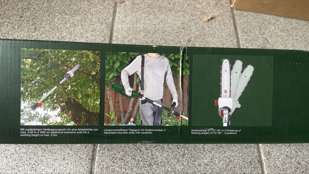 Parkside чисто нов електрически храсторез , телескопична резачка