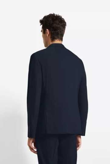 Sacou blazer slim 48 M premium Strellson lana tesatura fina navy