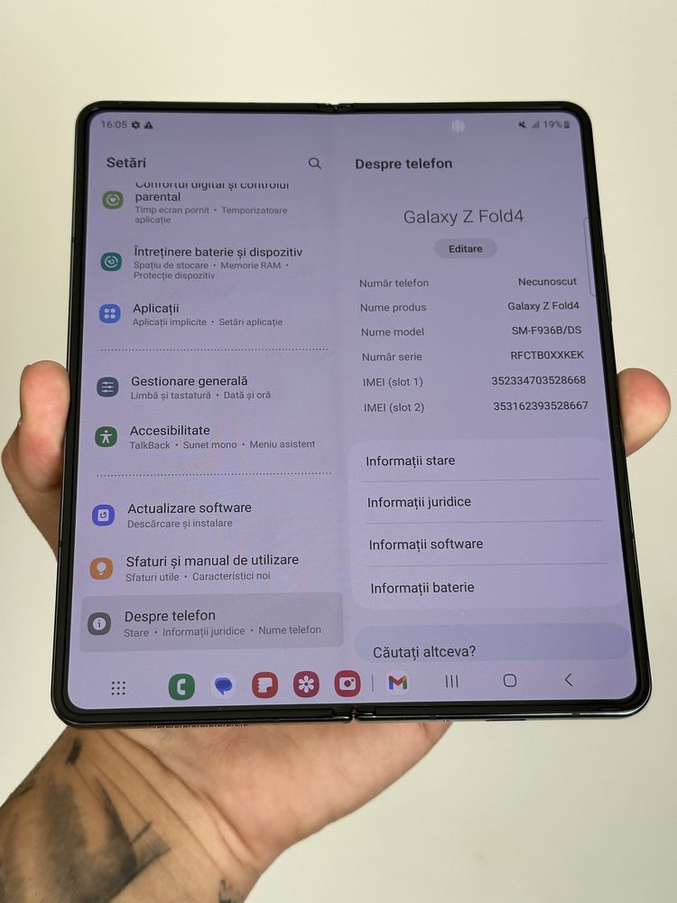 Samsung Galaxy Z Fold4, 12GB RAM, 256GB, 5G, Phantom Black