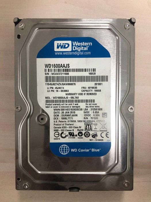 Жесткие диски HDD 3.5" - 160 GB, 320 GB, 500 GB, 1 TB